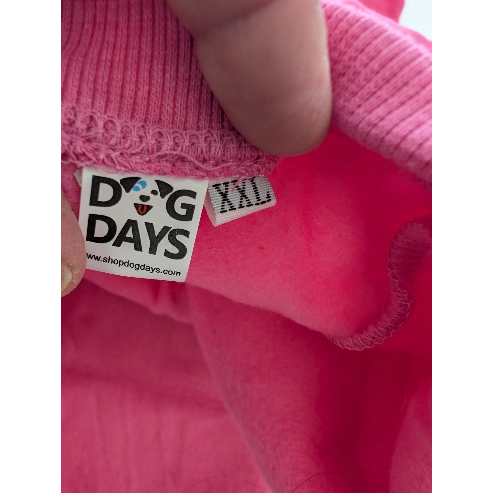 Dog Days Dog Hoodie Sweatshirt XXL Pink Fleece Pet Clothes Dog Pouch Pocket XXL