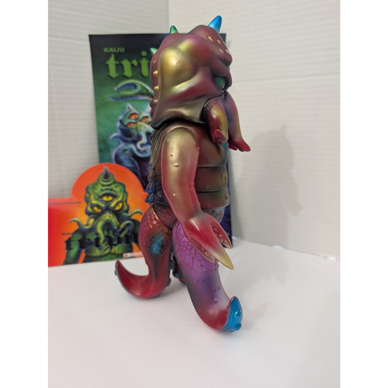 Max Toy Co. Kaiju Tripus 2.0 Metallic Red & Gold Sofubi Figure Mark Nagata Japan
