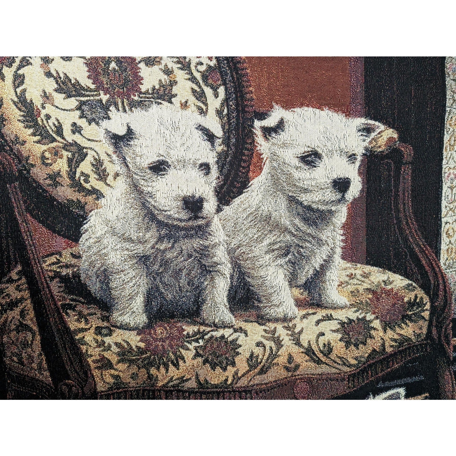 1135-T Pure Country Weavers Westie Tapestry Blanket Robert May Vintage Cotton Throw