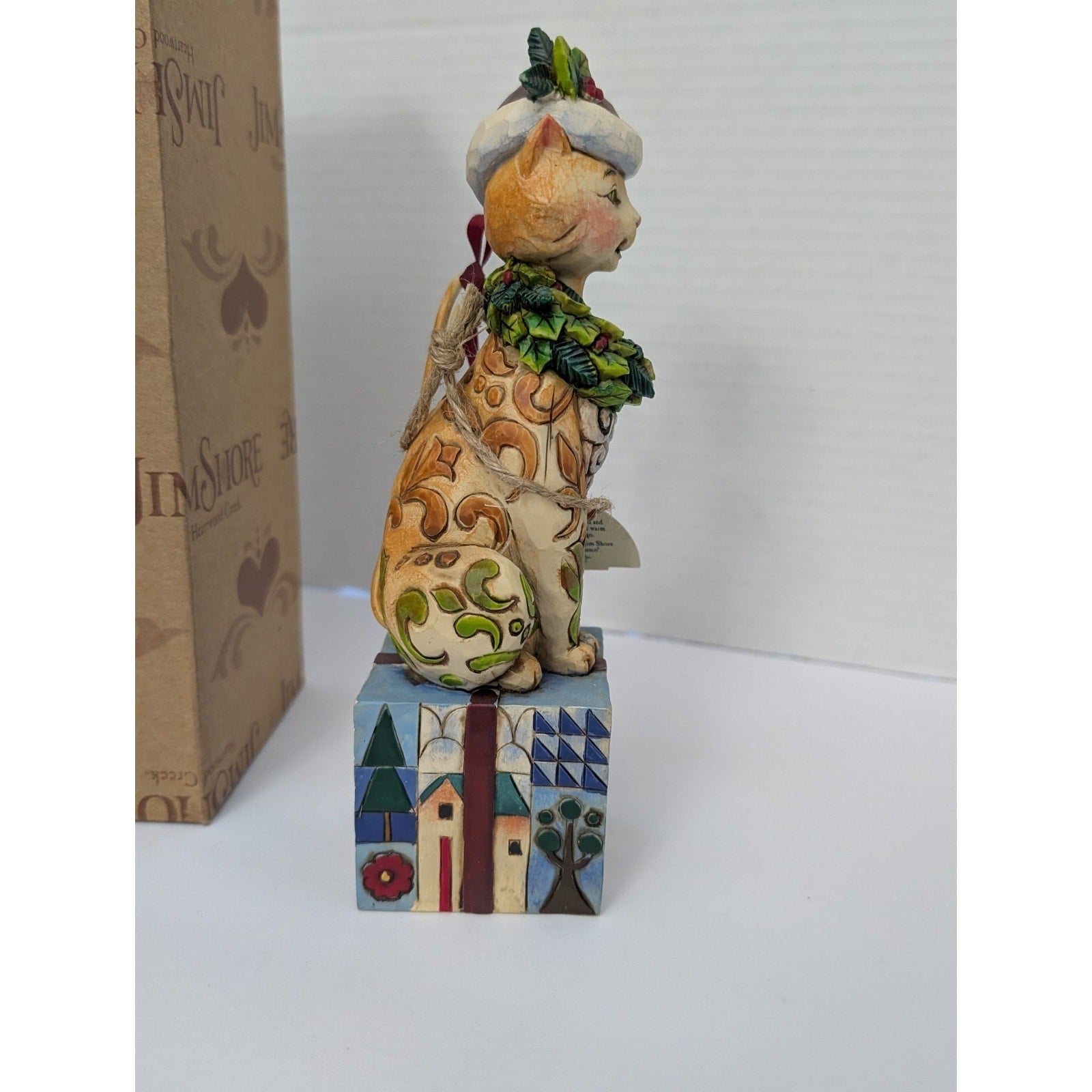 Jim Shore Heartwood Creek SANTA CLAWS Christmas Cat Figurine #4007977