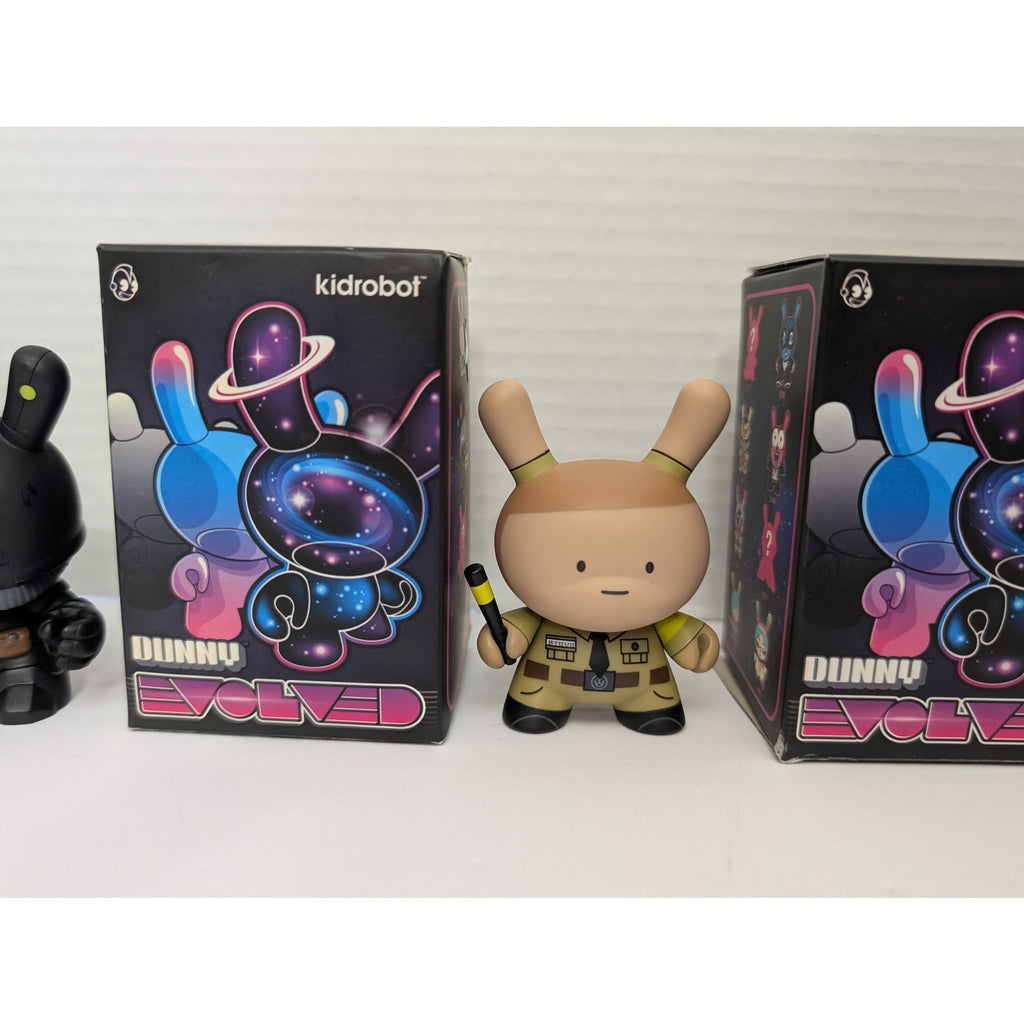 Kidrobot Dunny Evolved Huck Gee "iPolice" Riot & Search Vinyl Figure Lot 2013