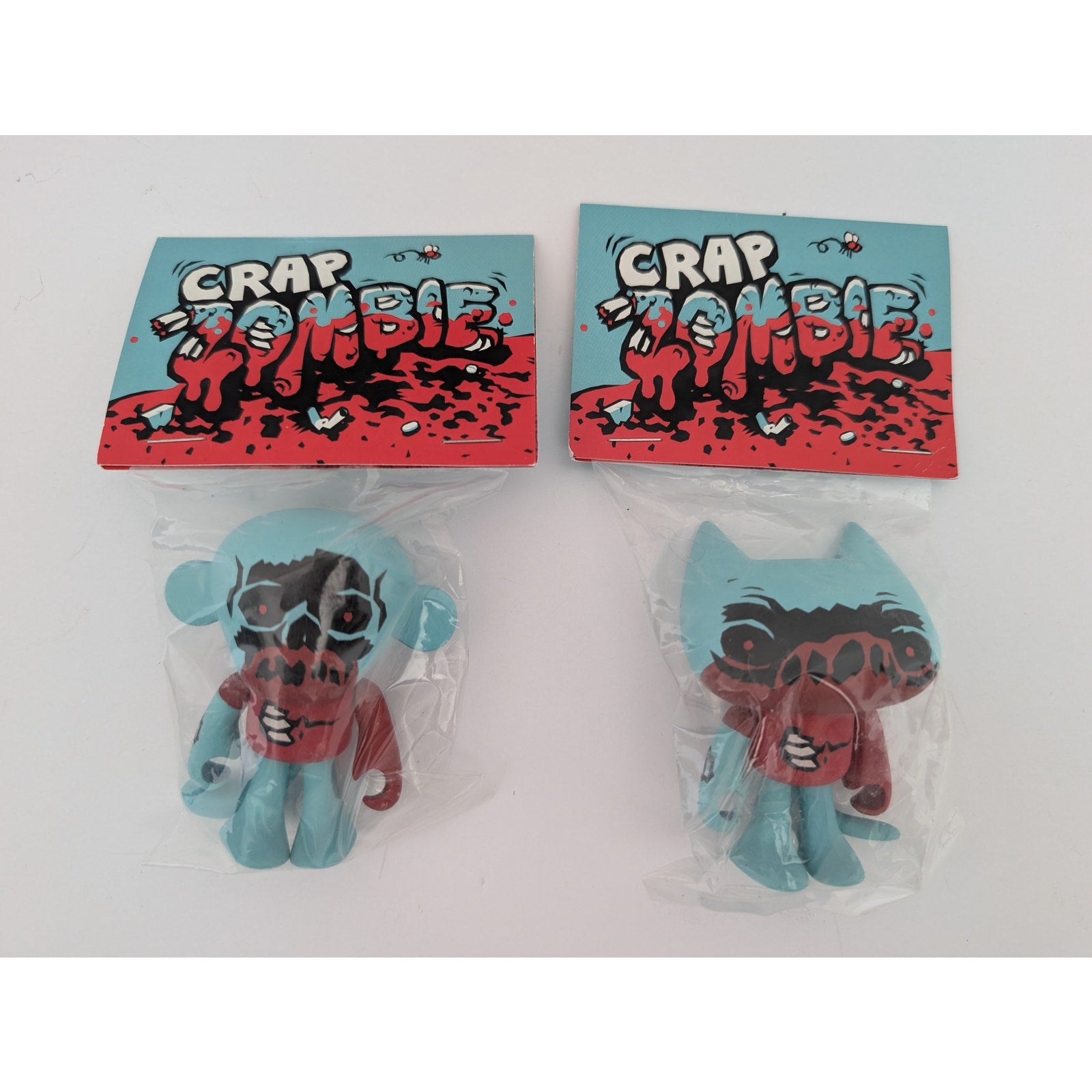 VanBeater CrappyCat Crap Zombie Vinyl Figure Set Monkey & Cat Unacat 2012
