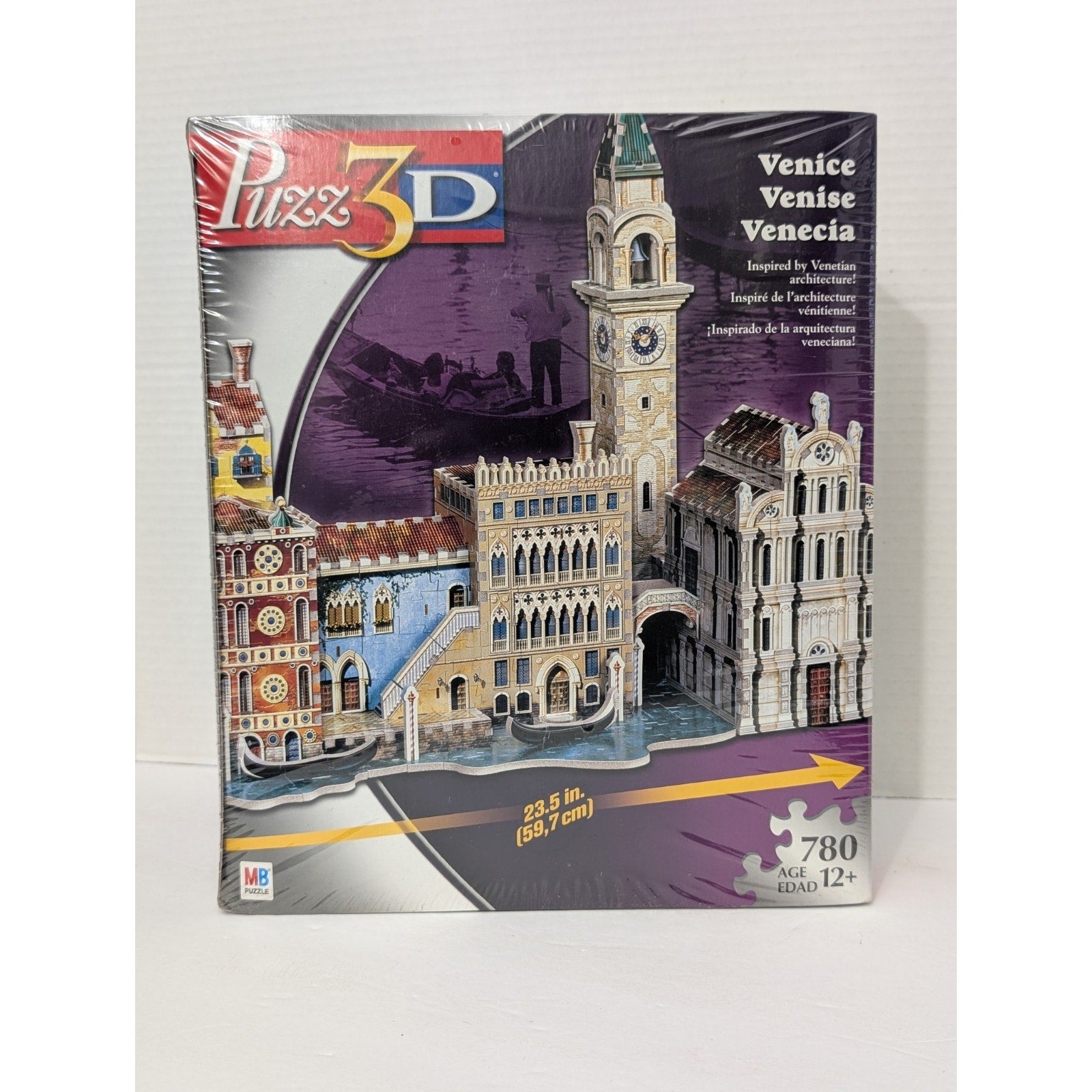 2006 Puzz3D Venice Italy 780 Piece 3D Jigsaw Puzzle MB Wrebbit Hasbro New Sealed