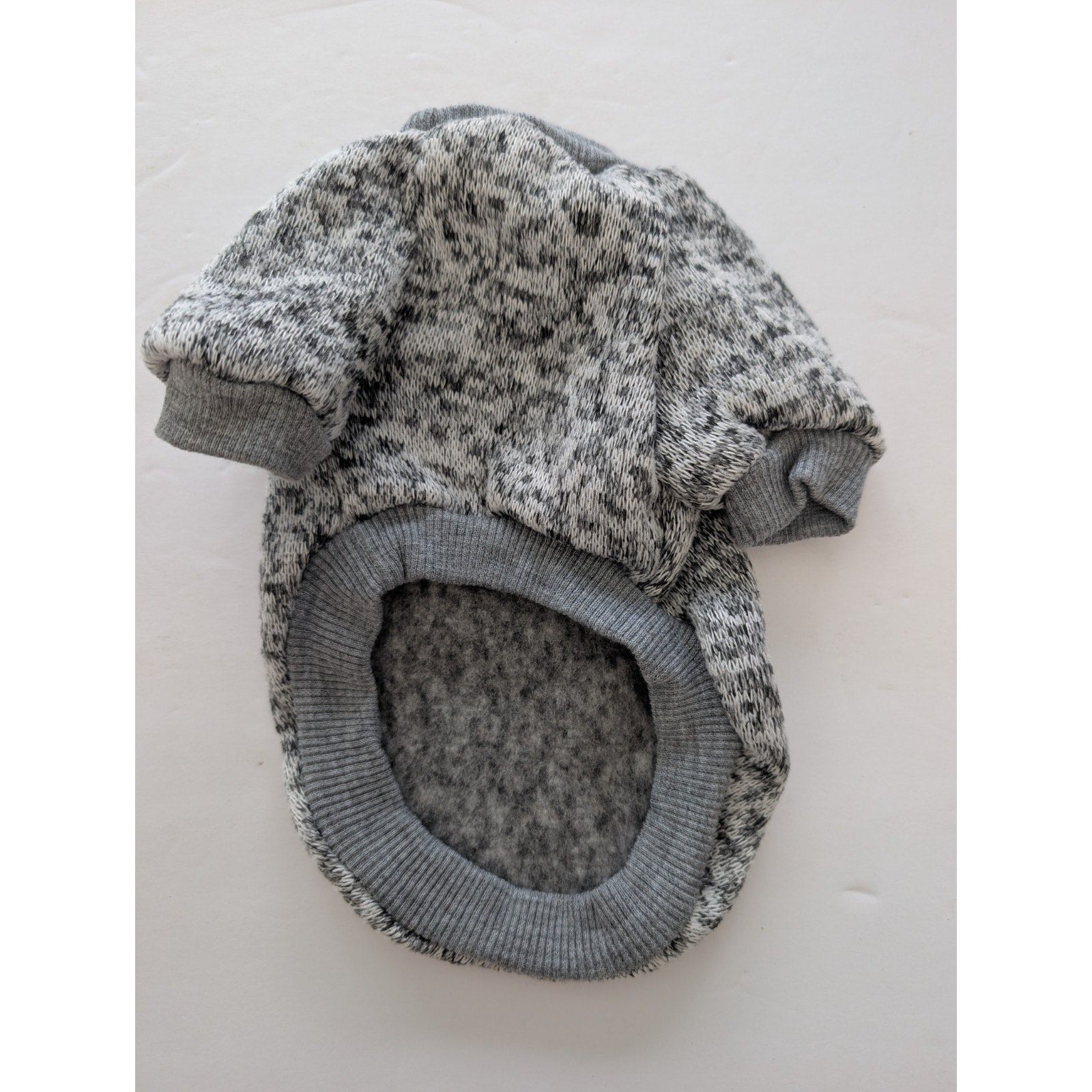 New Classic Spoiling Dogs Small Gray Marl Knit Fleece Lined Pet Sweater New