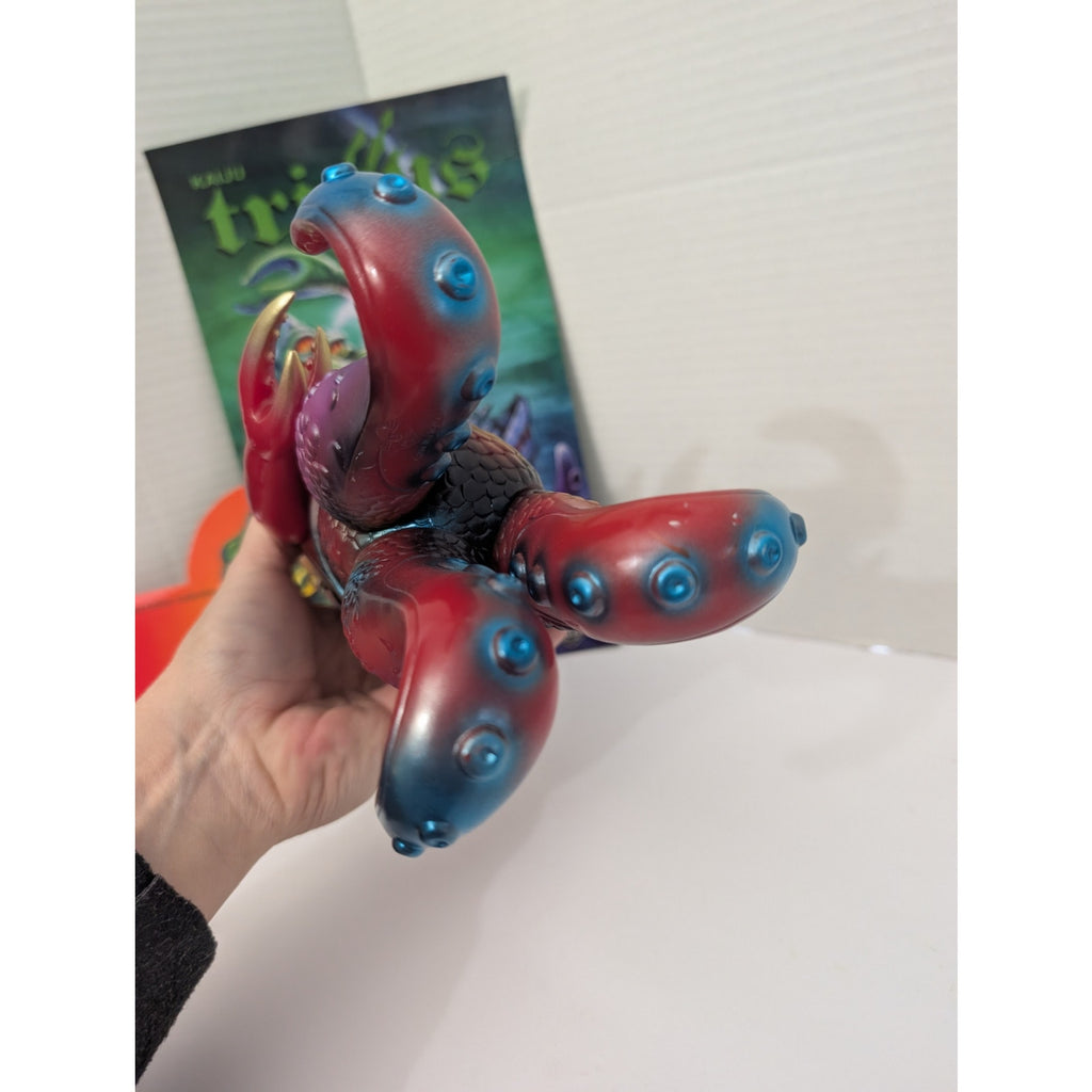 Max Toy Co. Kaiju Tripus 2.0 Metallic Red & Gold Sofubi Figure Mark Nagata Japan