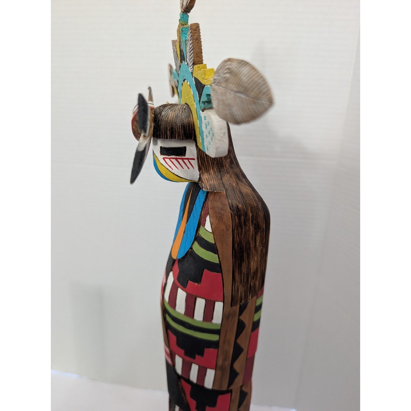 2003 Native American Handcrafted Zuni Water Maiden Kachina Doll Signed R. Pino