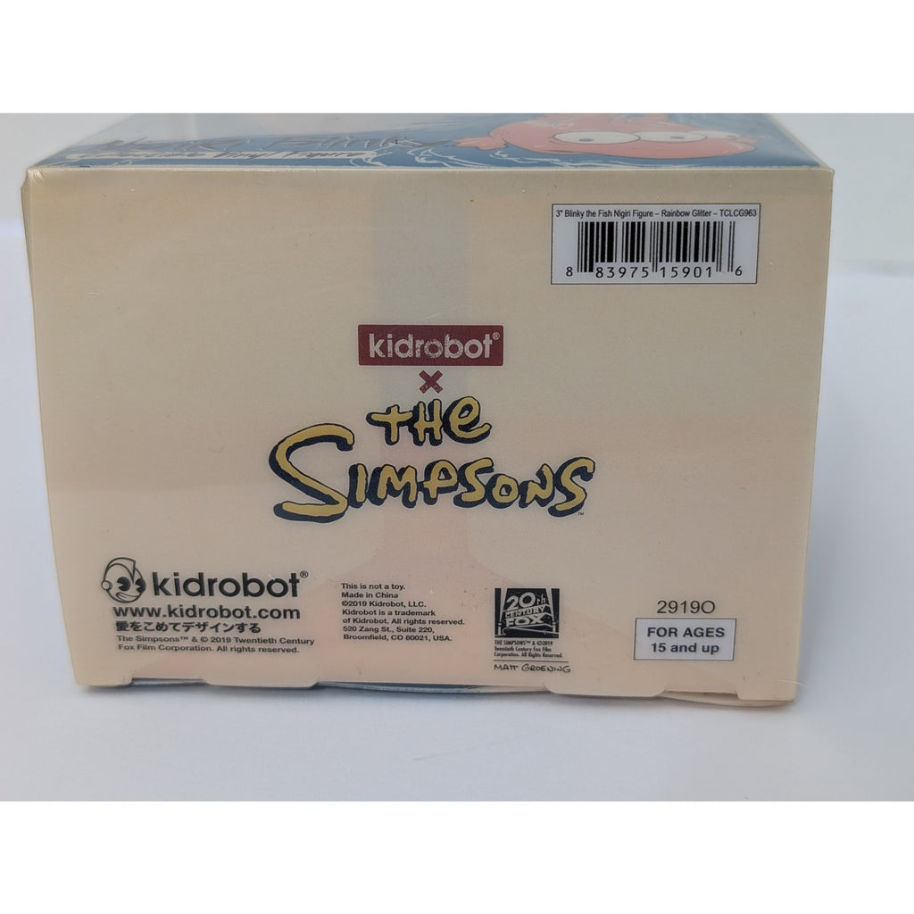 Kidrobot The Simpsons Nigiri Blinky the Fish Rainbow Glitter Vinyl Figure 2019