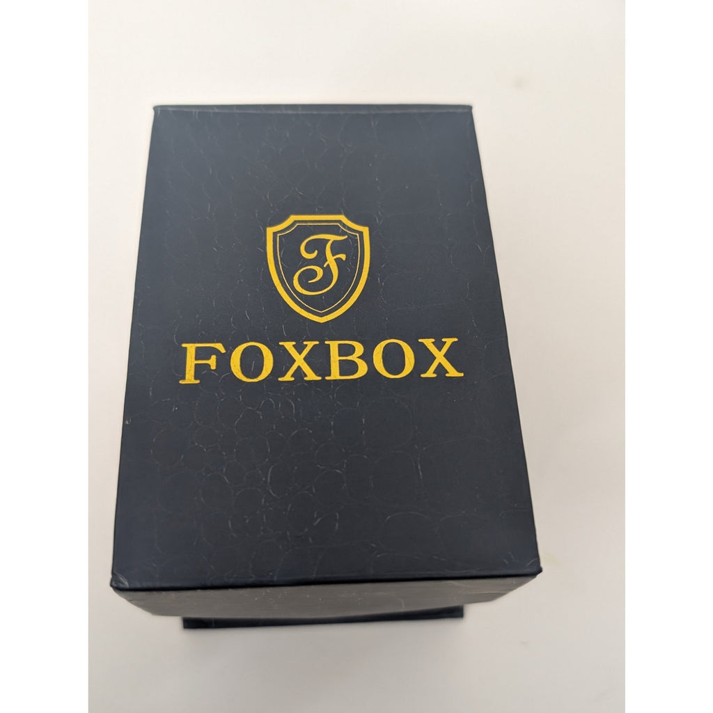 Foxbox Men's Dual-Display Sport Watch Rose Gold Bezel & Tactical Silicon Strap