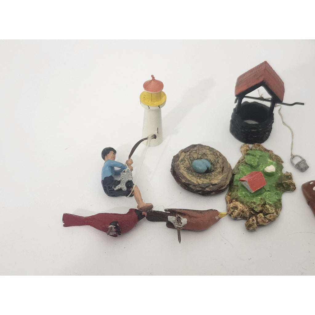 Vintage Miniature Cast Metal Woodland Animals Diorama Lot Figures