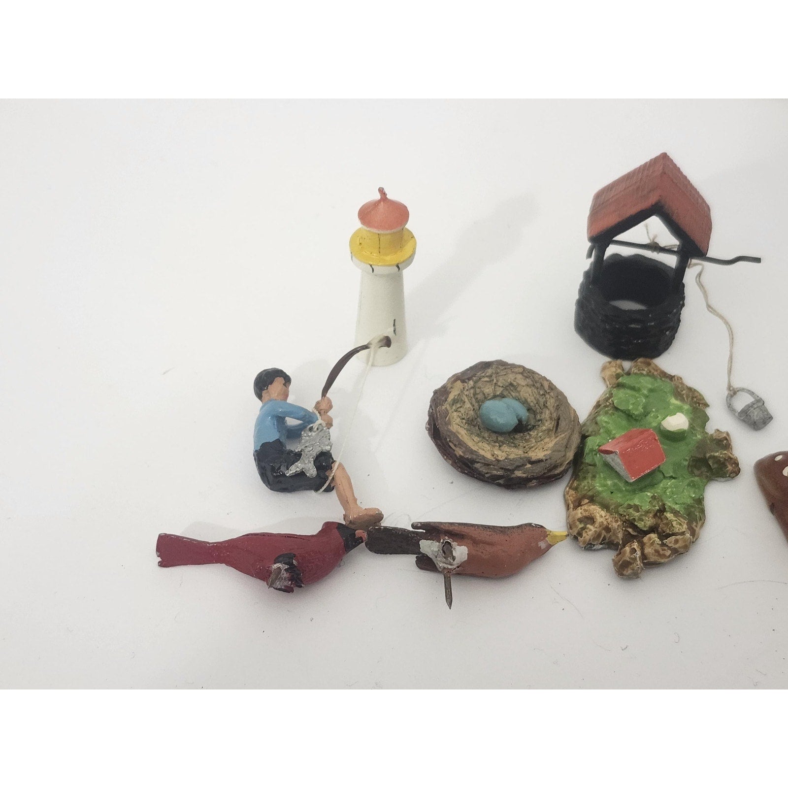 Vintage Miniature Cast Metal Woodland Animals Diorama Lot Figures