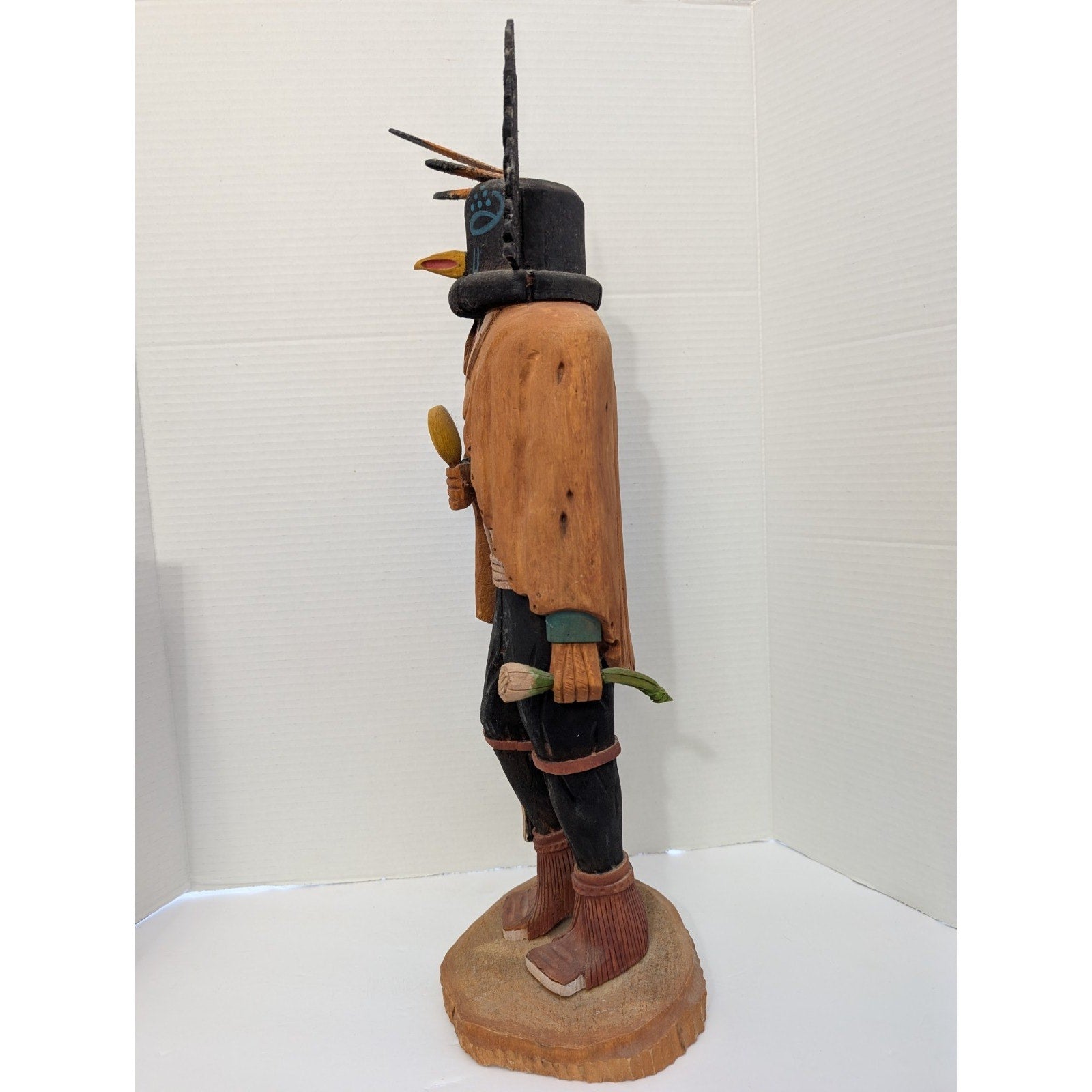 Handcrafted Crow Kachina Doll Signed Bertha Jones