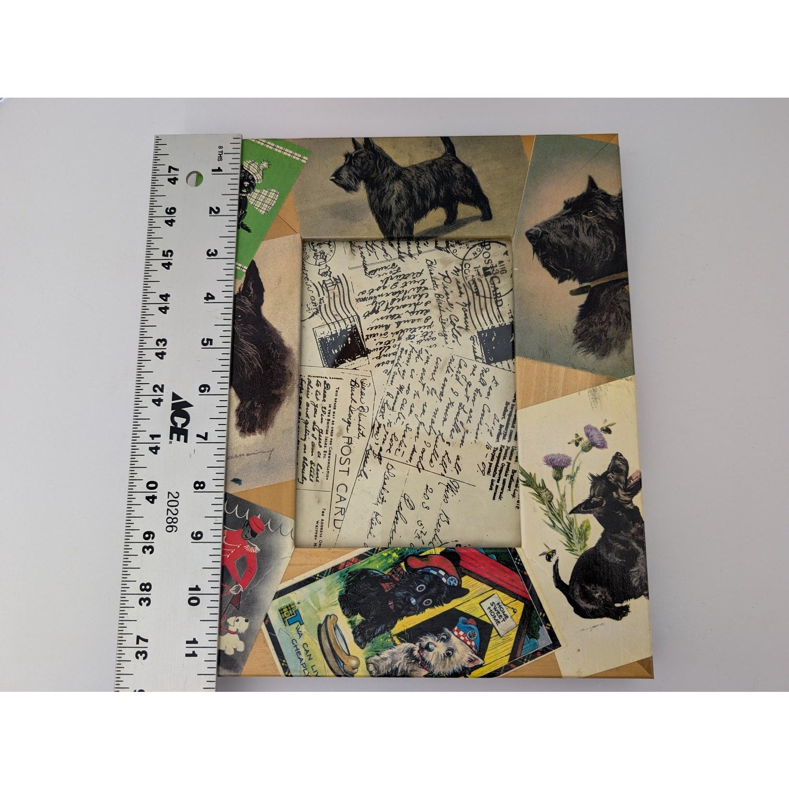 Blankety Blank Designs Scottie Dog Decoupage Wood Photo Frame Stephanie Blank Art 5x7