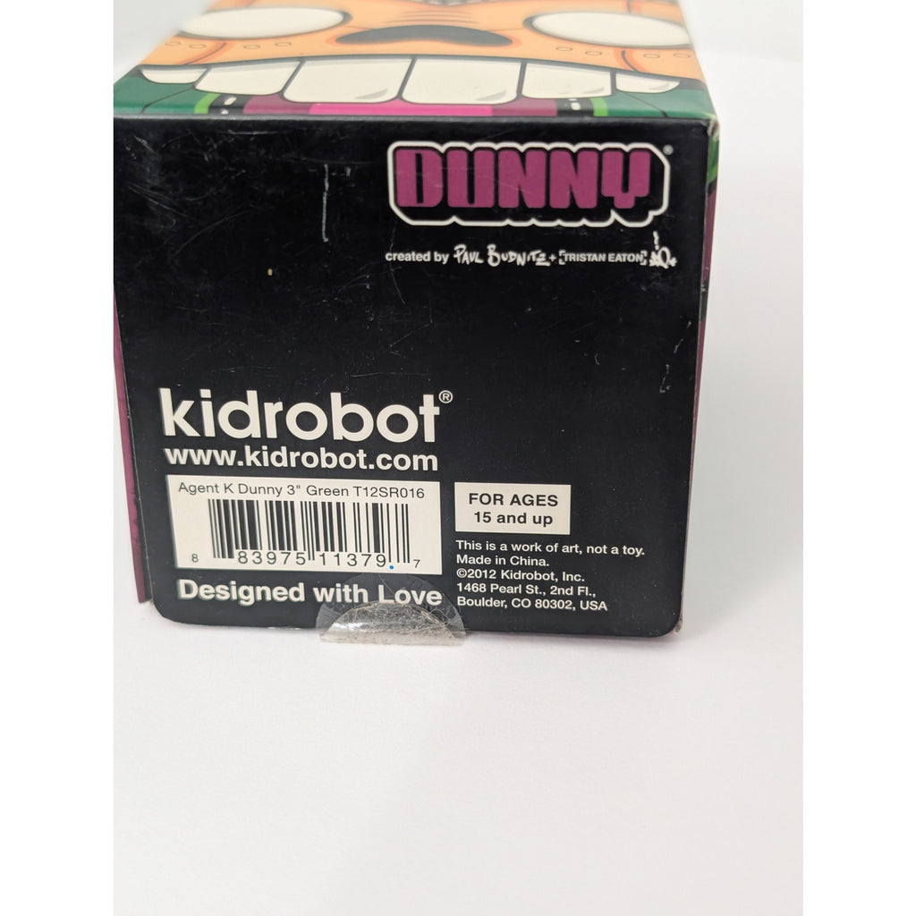 Kidrobot Dunny 2012 Series "Agent K" by MAD - 3" Vinyl Figure SIGNED with Box