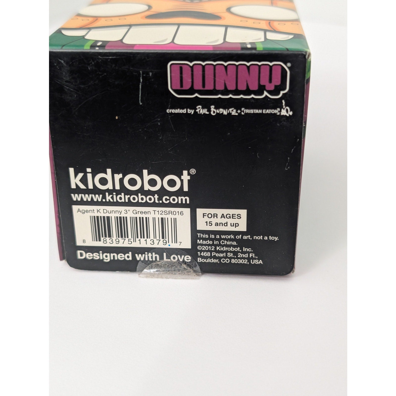 Kidrobot Dunny 2012 Series "Agent K" by MAD - 3" Vinyl Figure SIGNED with Box