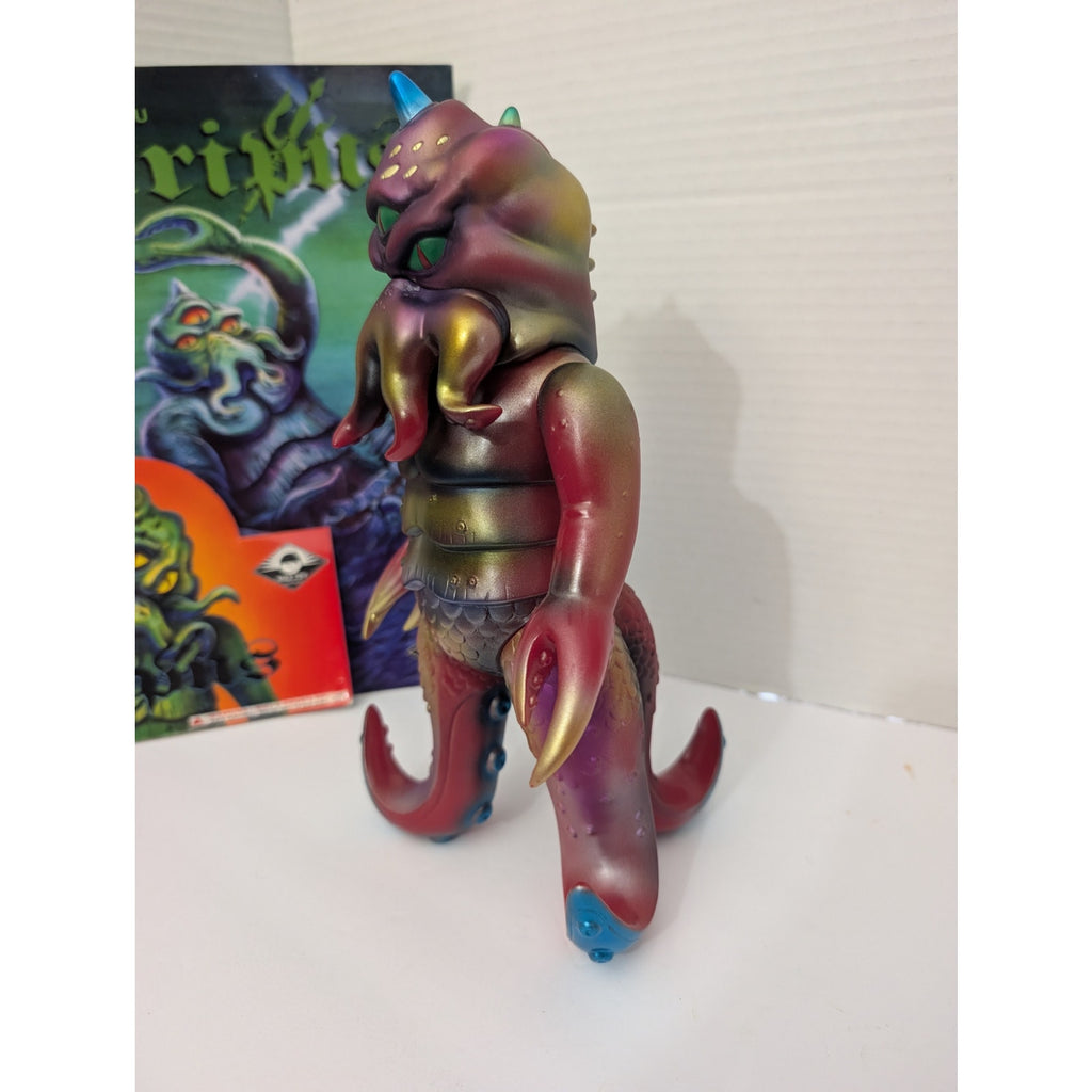Max Toy Co. Kaiju Tripus 2.0 Metallic Red & Gold Sofubi Figure Mark Nagata Japan