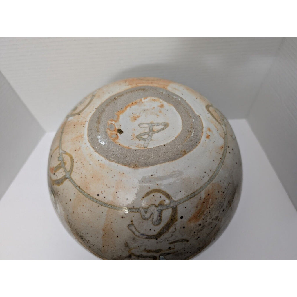 Beautiful Studio Pottery Asymmetrical Bowl Vase By Trish Adams