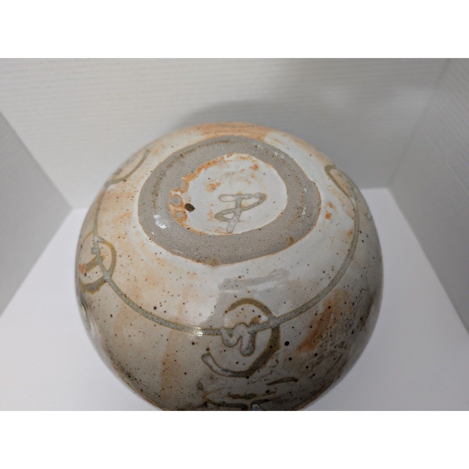 Beautiful Studio Pottery Asymmetrical Bowl Vase By Trish Adams