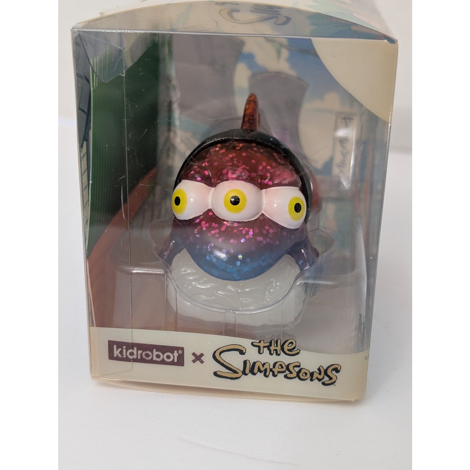 Kidrobot The Simpsons Nigiri Blinky the Fish Rainbow Glitter Vinyl Figure 2019