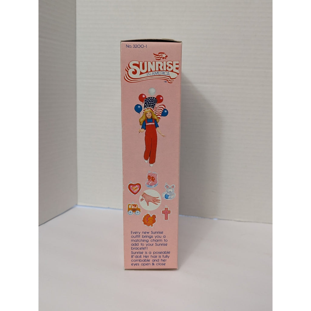 Vintage 1982 Sunrise in America Brunette Doll Gatabox Ltd New in Box Patriotic