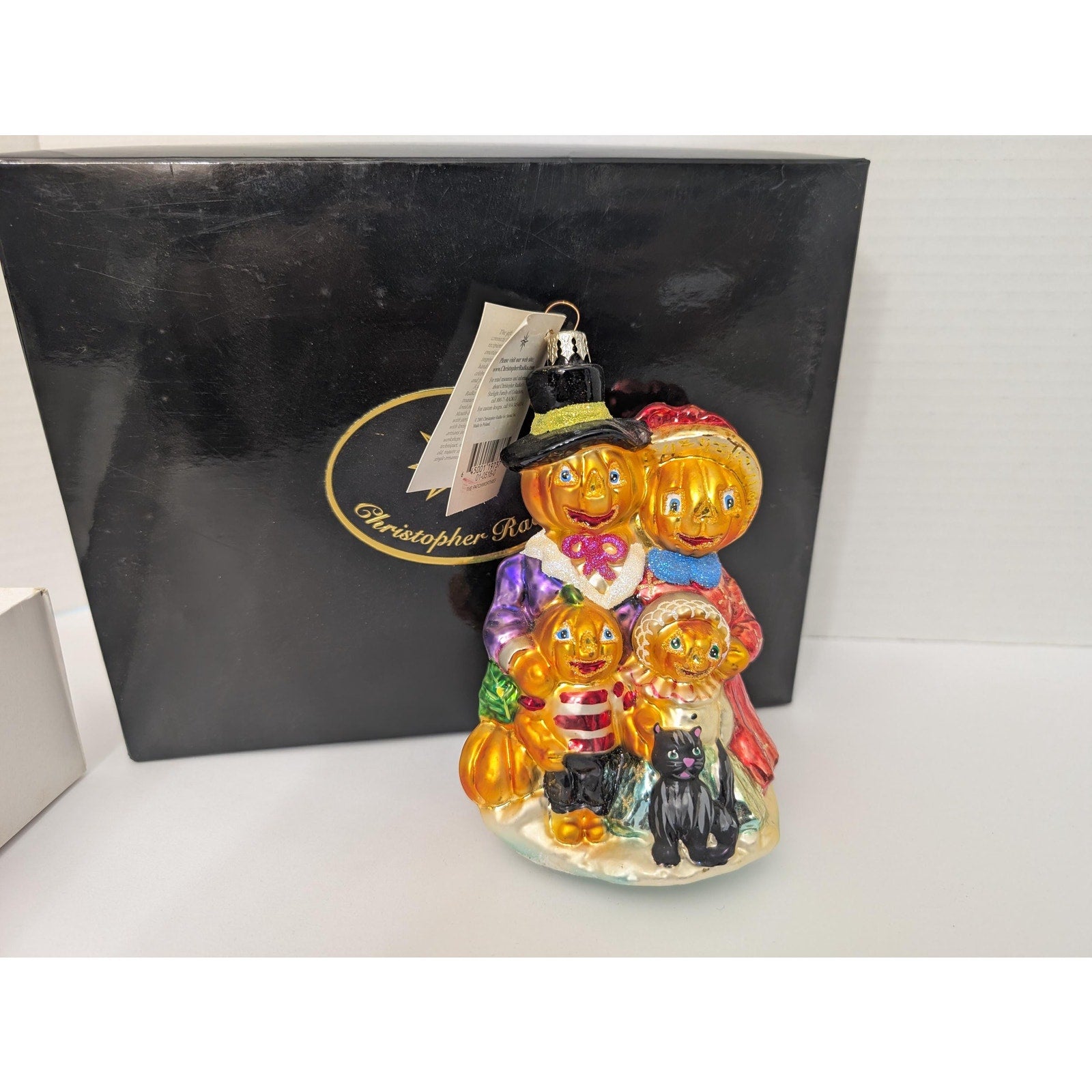Christopher Radko Pumpkin Family October 2001 Ornament of the Month with Box