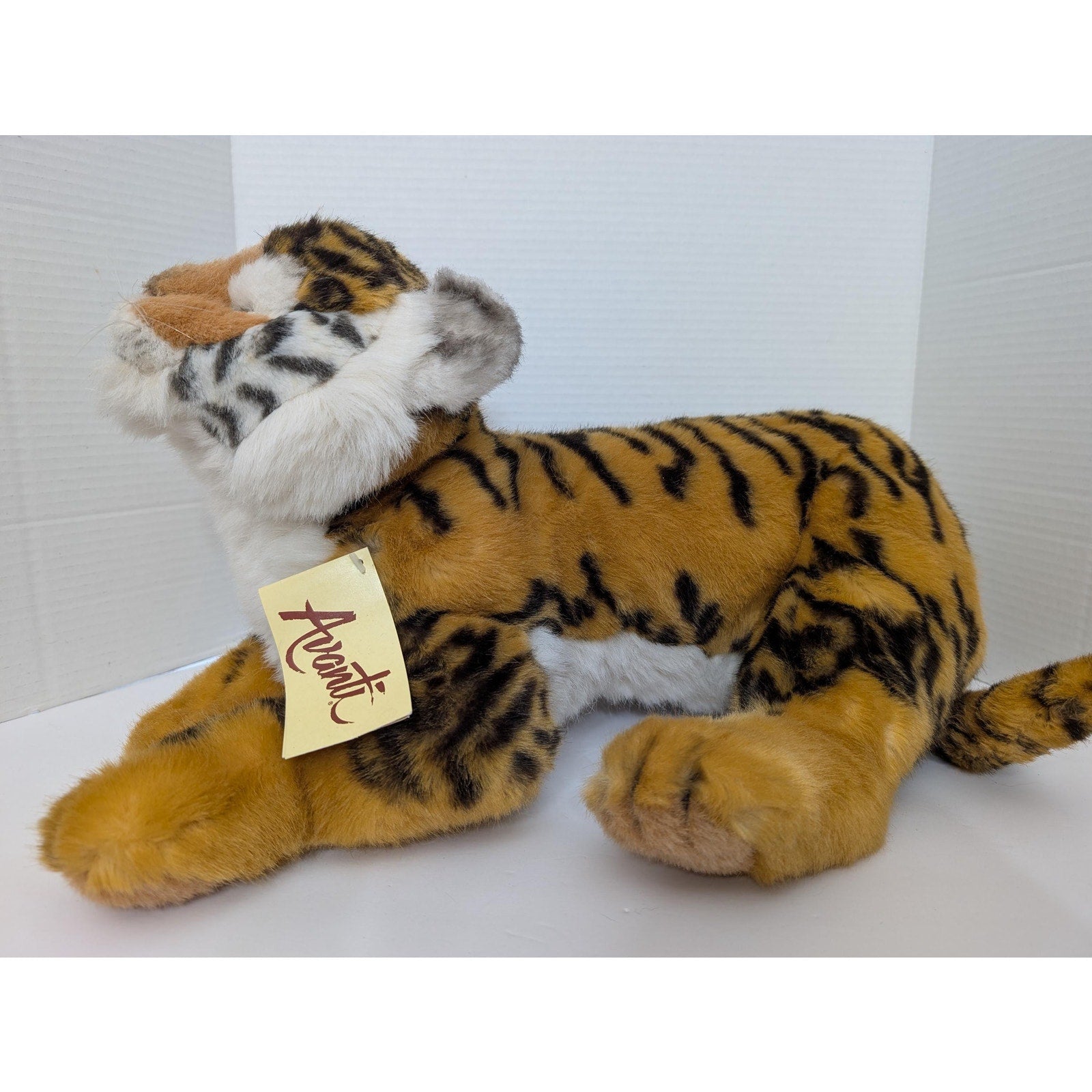 Vintage Applause Avanti Tiger Cub Plush 1988 Jockline Italy Realistic Stuffed Animal